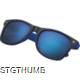 Picture of BICOLOURED SUNGLASSES with Mirrored Lenses in Blue