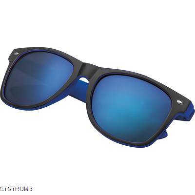 Picture of BICOLOURED SUNGLASSES with Mirrored Lenses in Blue