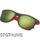Picture of BICOLOURED SUNGLASSES with Mirrored Lenses in Red