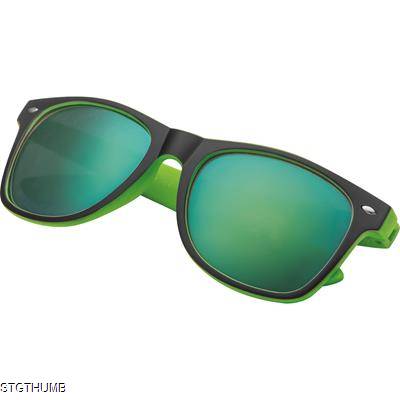 Picture of BICOLOURED SUNGLASSES with Mirrored Lenses in Green