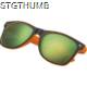 Picture of BICOLOURED SUNGLASSES with Mirrored Lenses in Orange