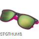 Picture of BICOLOURED SUNGLASSES with Mirrored Lenses in Pink