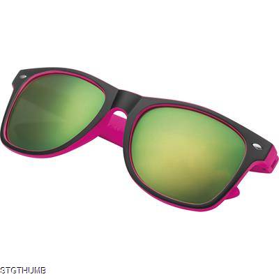 Picture of BICOLOURED SUNGLASSES with Mirrored Lenses in Pink.