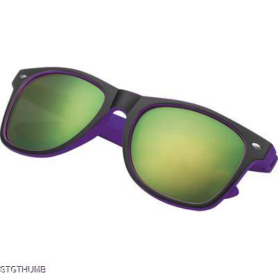 Picture of BICOLOURED SUNGLASSES with Mirrored Lenses in Purple