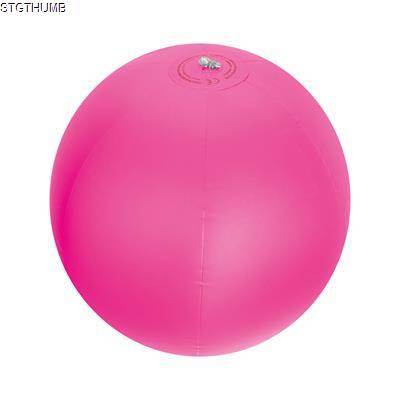 Picture of INFLATABLE BEACH BALL in Translucent Pink.