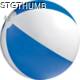 Picture of CLASSIC INFLATABLE BEACH BALL with White & Blue Panels