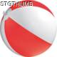 Picture of CLASSIC INFLATABLE BEACH BALL with White & Red Panels