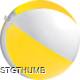 Picture of CLASSIC INFLATABLE BEACH BALL with White & Yellow Panels