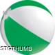 Picture of CLASSIC INFLATABLE BEACH BALL with White & Green Panels