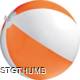 Picture of CLASSIC INFLATABLE BEACH BALL with White & Orange Panels