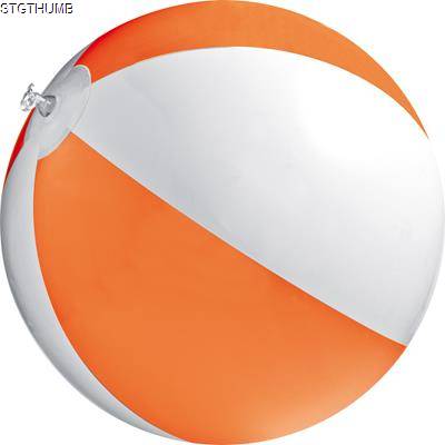 Picture of CLASSIC INFLATABLE BEACH BALL with White & Orange Panels