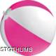 Picture of CLASSIC INFLATABLE BEACH BALL with White & Pink Panels