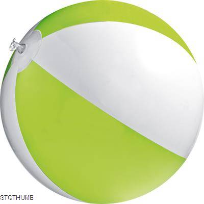 Picture of CLASSIC INFLATABLE BEACH BALL with White & Apple Green Panels