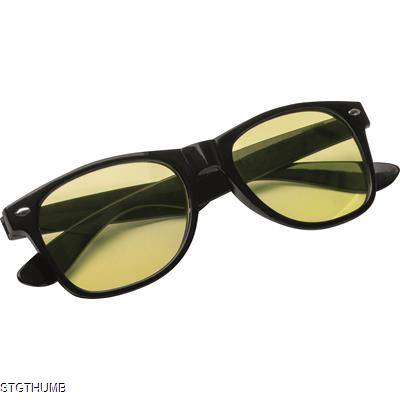 Picture of SUNGLASSES with Colored Glasses in Yellow.