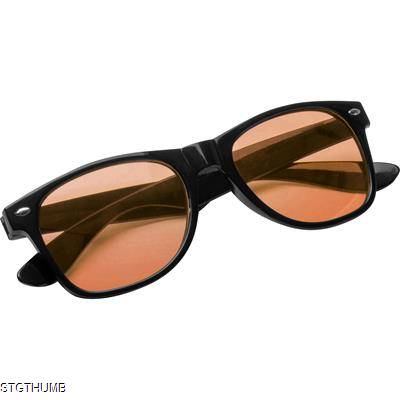 Picture of SUNGLASSES with Colored Glasses in Orange.