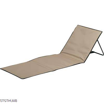 Picture of BEACH MAT with Headrest & Shoulderstraps in Beige.