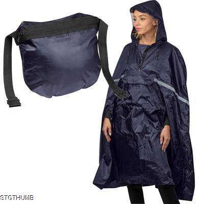 Picture of RAIN PONCHO THAT FOLDING INTO BELT BAG in Darkblue