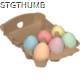 Picture of CHALK MINI EGGS in Cardboard Card Box in Beige