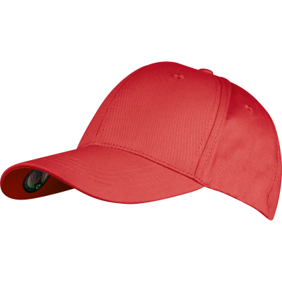 Picture of CRISMA BASEBALL CAP MADE FROM RECYCLED COTTON in Red.