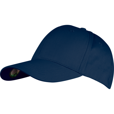 Picture of CRISMA BASEBALL CAP MADE FROM RECYCLED COTTON in Darkblue.