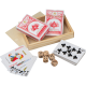 Picture of PLAYING CARD PACK in Wood Box with Dice in Beige 