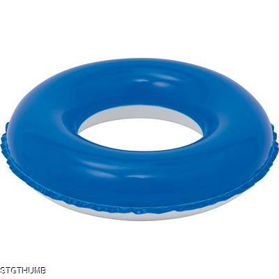 Picture of CHILDRENS INFLATABLE PVC SWIMMING RING in Blue & White.