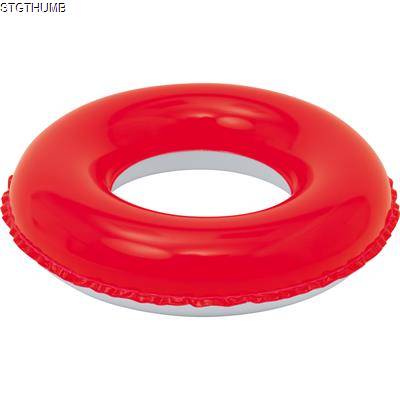 Picture of CHILDRENS INFLATABLE PVC SWIMMING RING in Red & White.