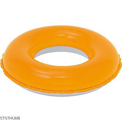 Picture of CHILDRENS INFLATABLE PVC SWIMMING RING in Orange & White.