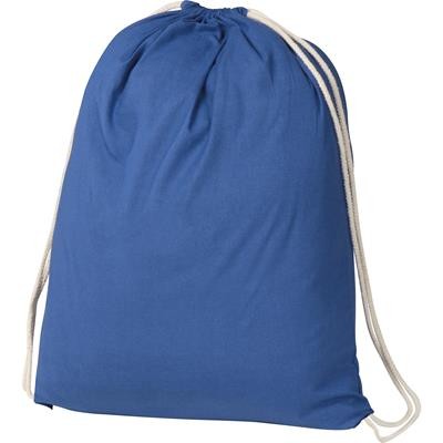 Picture of COTTON GYM BAG in Blue.