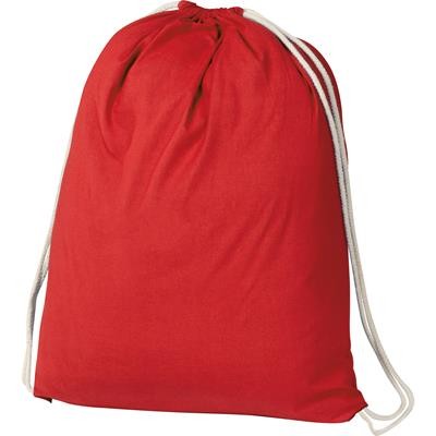 Picture of COTTON GYM BAG in Red.