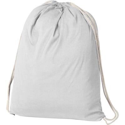 Picture of COTTON GYM BAG in White.