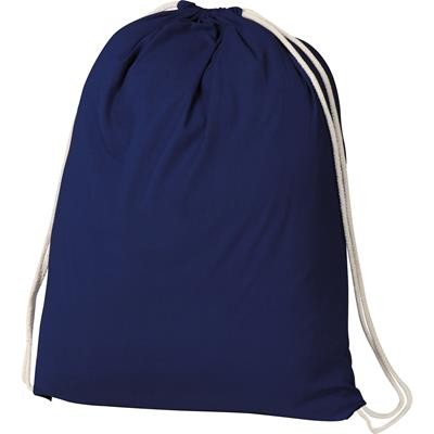 Picture of COTTON GYM BAG in Dark Blue.