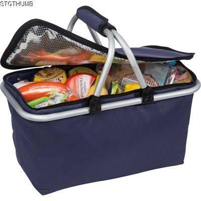 Picture of FOLDING POLYESTER SHOPPING BASKET with Insulating Function in Darkblue