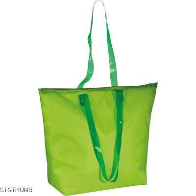 Picture of BEACH BAG with Clear Transparent Handles in Apple Green