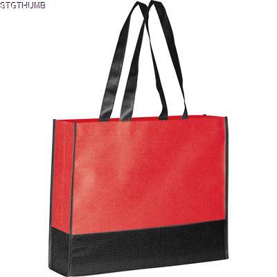 Picture of FOLDING NON WOVEN SHOPPER TOTE BAG in Red