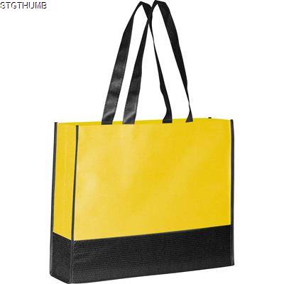 Picture of FOLDING NON WOVEN SHOPPER TOTE BAG in Yellow