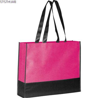 Picture of FOLDING NON WOVEN SHOPPER TOTE BAG in Pink