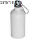 Picture of 500ML STAINLESS STEEL METAL DRINK BOTTLE with Snap Hook in White