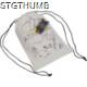 Picture of CHILDRENS DRAWSTRING BAG in White