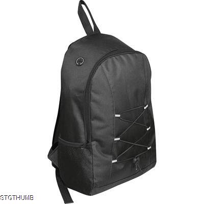 Picture of POLYESTER BACKPACK RUCKSACK in Black