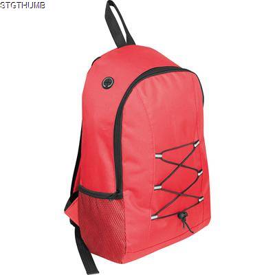 Picture of POLYESTER BACKPACK RUCKSACK in Red