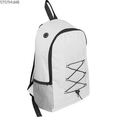 Picture of POLYESTER BACKPACK RUCKSACK in White