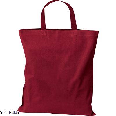 Picture of COTTON BAG with Short Handles in Burgundy