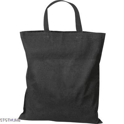 Picture of COTTON BAG with Short Handles in Black.