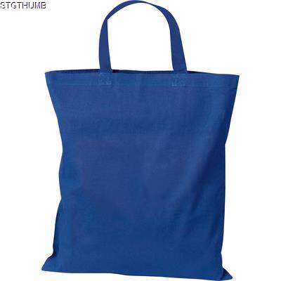 Picture of COTTON BAG with Short Handles in Blue.