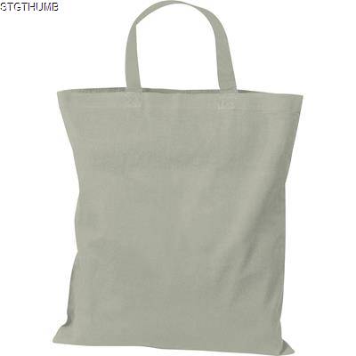 Picture of COTTON BAG with Short Handles in Silvergrey
