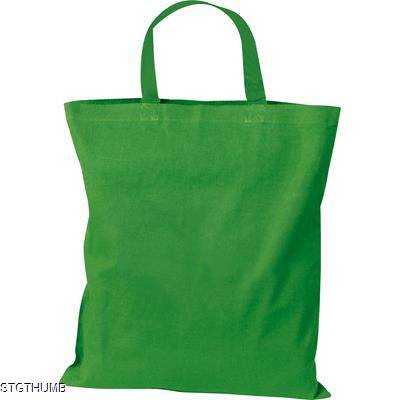 Picture of COTTON BAG with Short Handles in Green