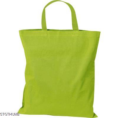 Picture of COTTON BAG with Short Handles in Apple Green.