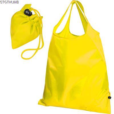 Picture of FOLDING SHOPPER TOTE BAG in Yellow.