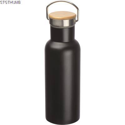 Picture of STAINLESS STEEL DRINK BOTTLE in Black.